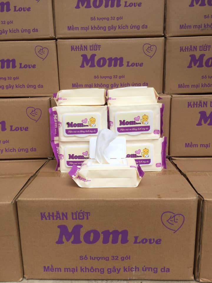 Set 3 gói khăn ướt KHÔNG MÙI Mom love