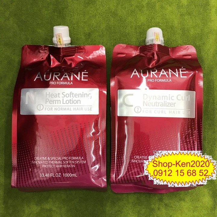 Thuốc uốn duỗi ép tóc Aurane Pháp 1000ml x2 (N+C & N+S) Aurané