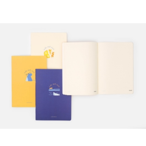 Vở Crabit Dotted Notebook - Vở Ruột Chấm Dot - Cheese (120 Trang - 183x260mm)