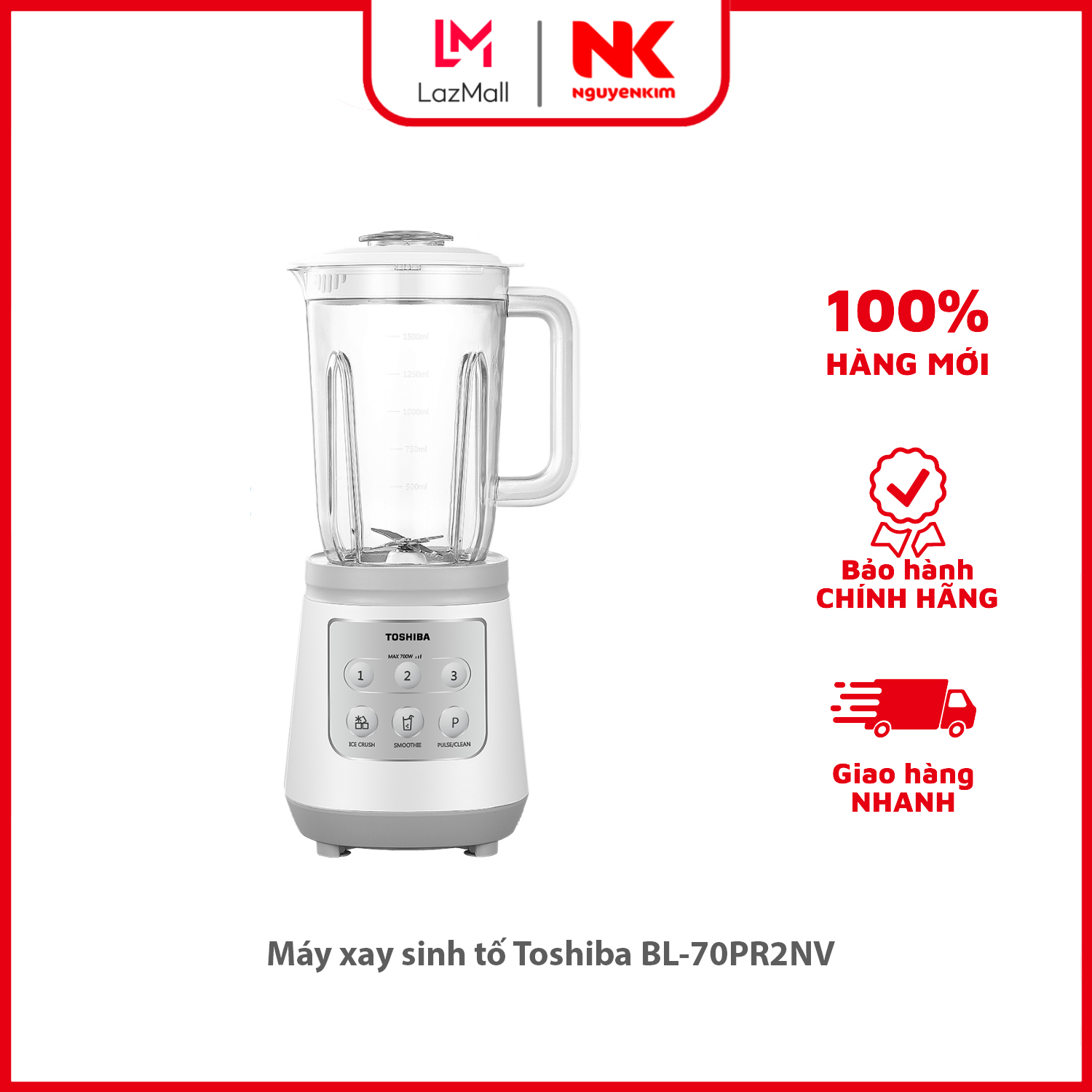 Máy xay sinh tố toshiba bl-70pr2nv