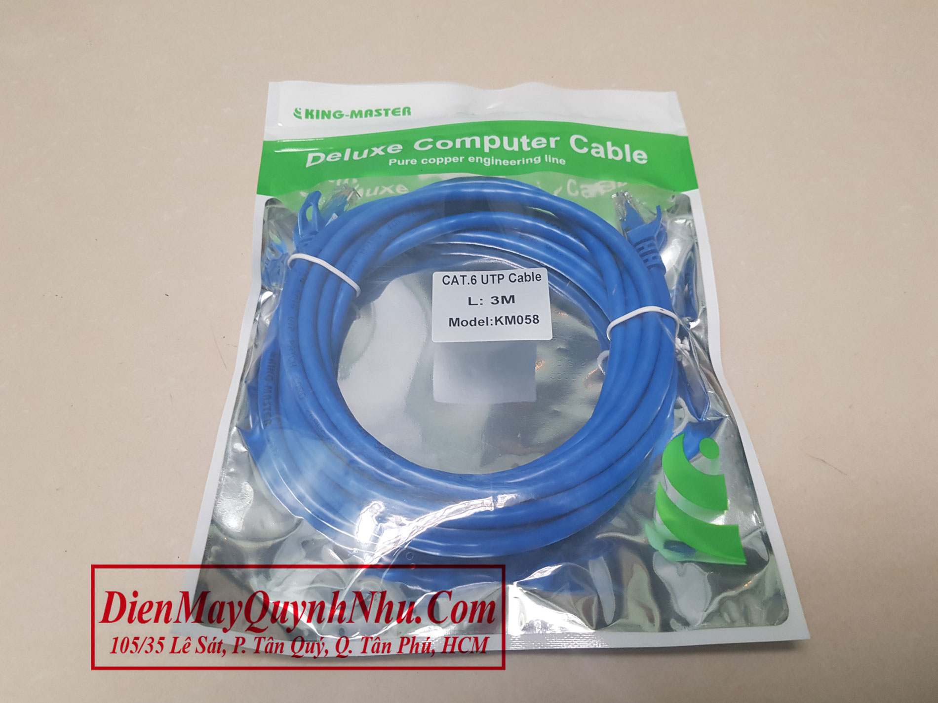 [HCM]DÂY MẠNG UTP CAT6 KINGMASTER BẤM SẴN 2 ĐẦU DÀI 3M
