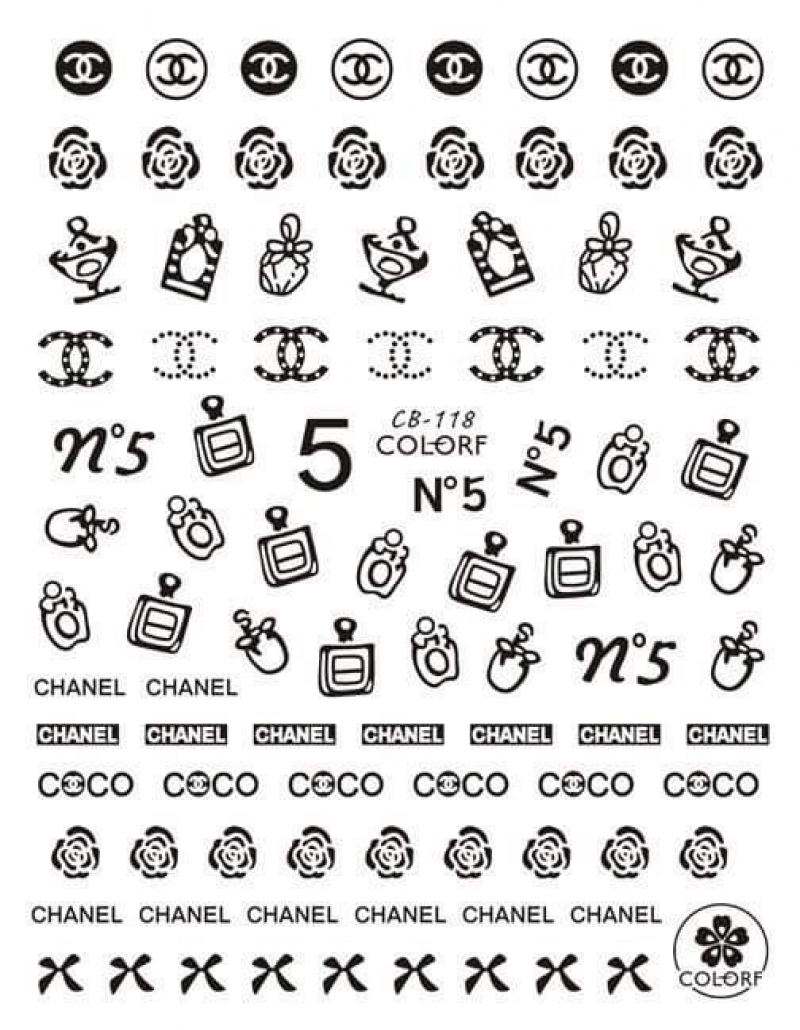 COMBO 2 MIẾNG DECAL DÁN MÓNG THƯƠNG HIỆU ( mẫu ngẫu nhiên ) 0893