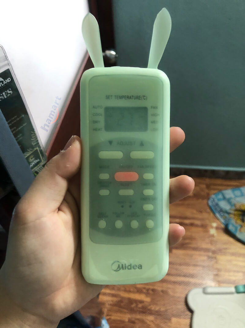 Bọc Điều Khiển TV Remote Điều Hoà Silicone Tai Thỏ Dạ Quang Phát Sáng Chống Thấm Nước Bụi Bẩn