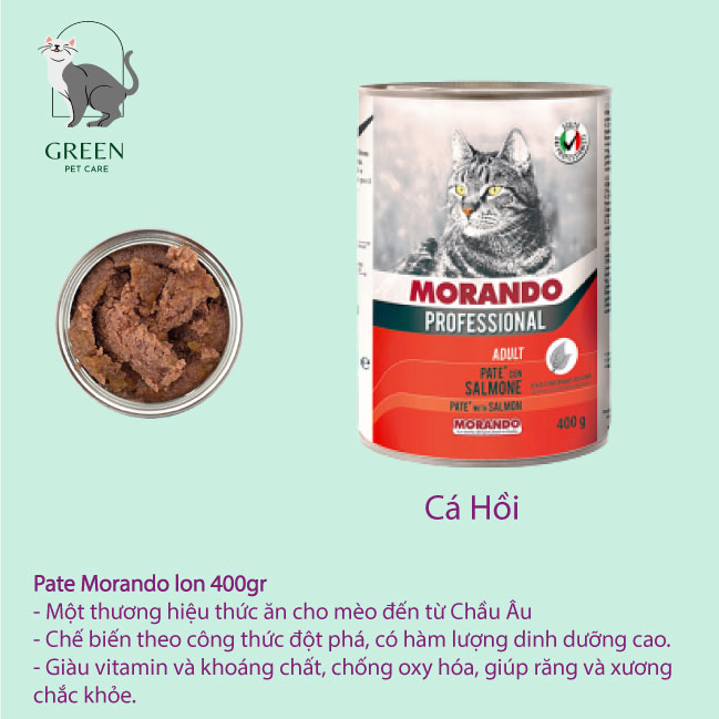 Pate Morando cho mèo đủ vị dạng lon 400gr