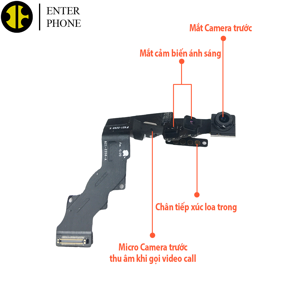 Camera trước 6/ 6S/ 6 Plus/ 6S Plus/ 7/ 7 Plus/ 8/ 8 Plus ZIN BÓC MÁY.