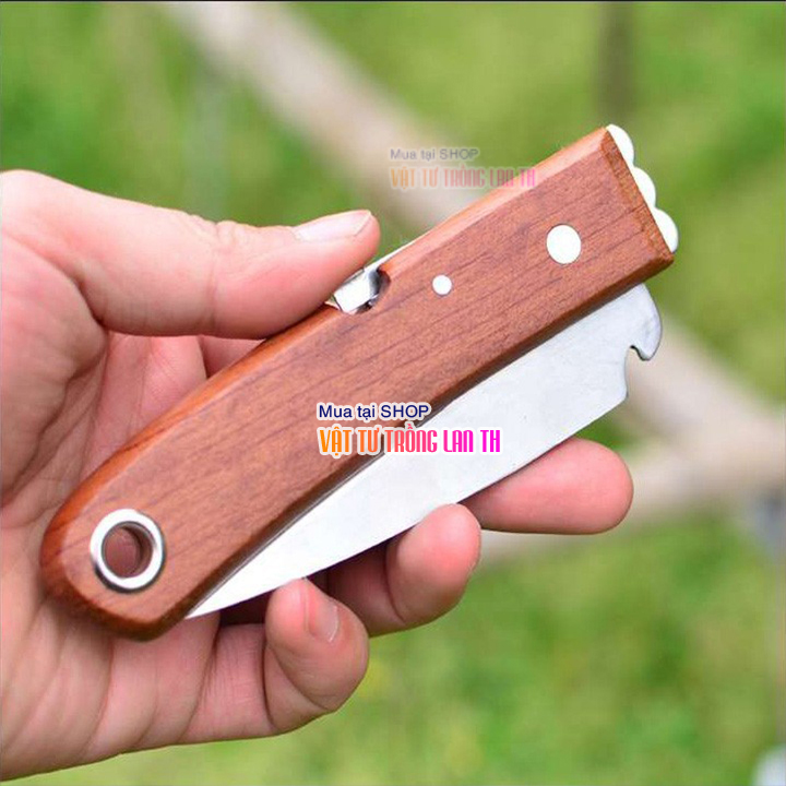 Dao ghép cán gấp mũi nhọn lưỡi thép
