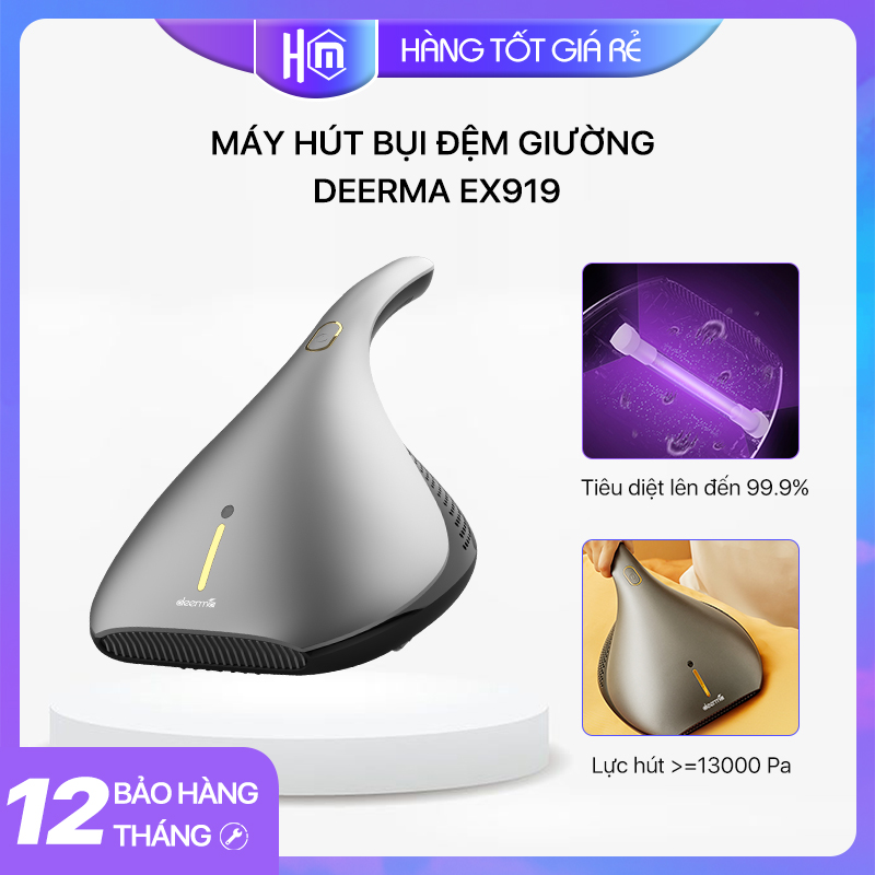 Máy hút bụi đệm giường Deerma EX919 diệt khuẩn bằng tia UV & Vệ Sinh Giường Nệm Cầm Tay