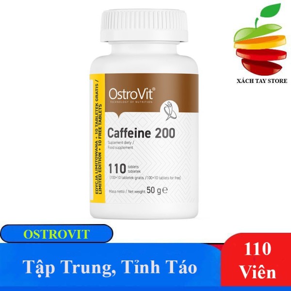 [HCM]Viên Uống CAFFEINE 200 OSTROVIT - 110 Viên