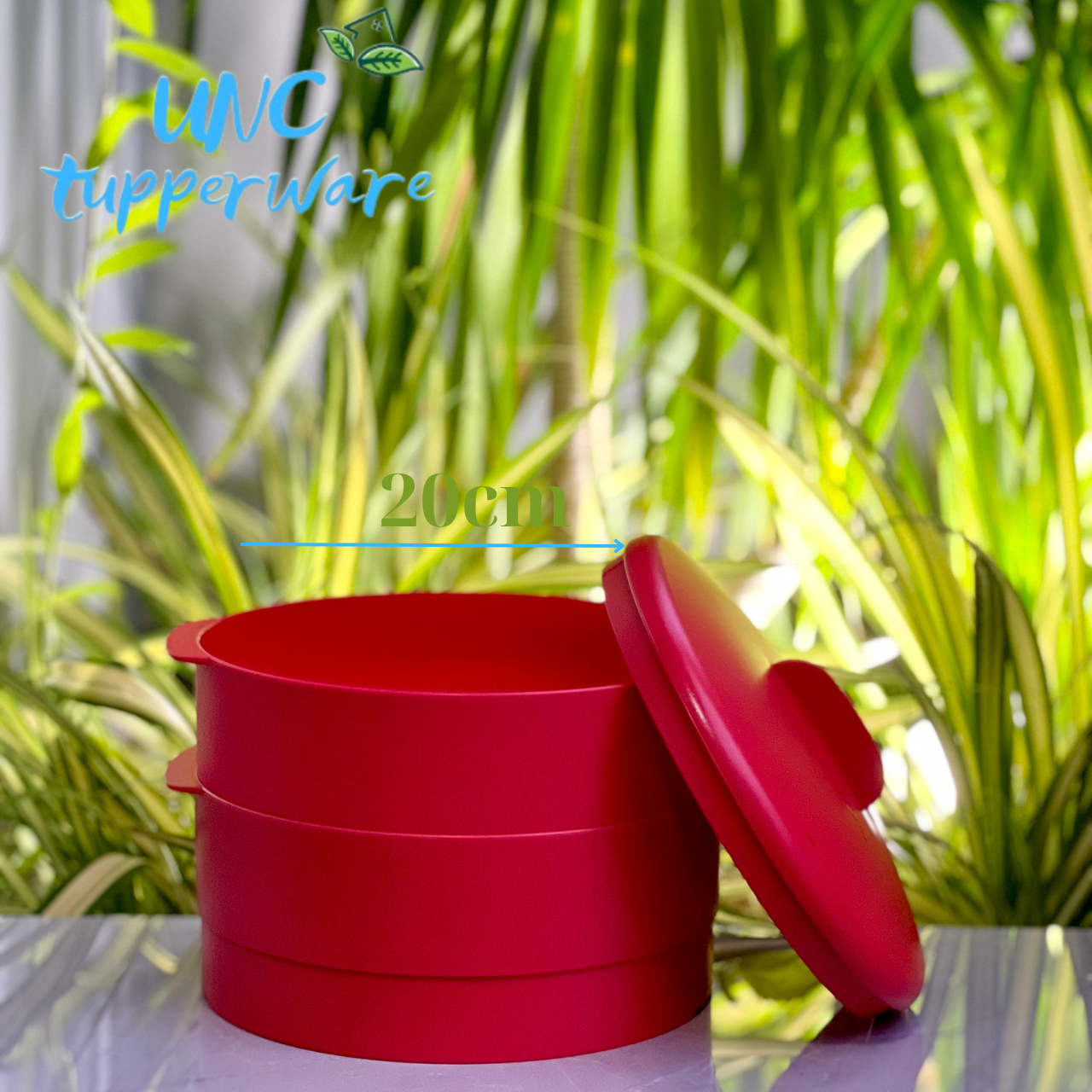 Xửng hấp Tupperware Steam It 2 Tầng – Màu Đỏ