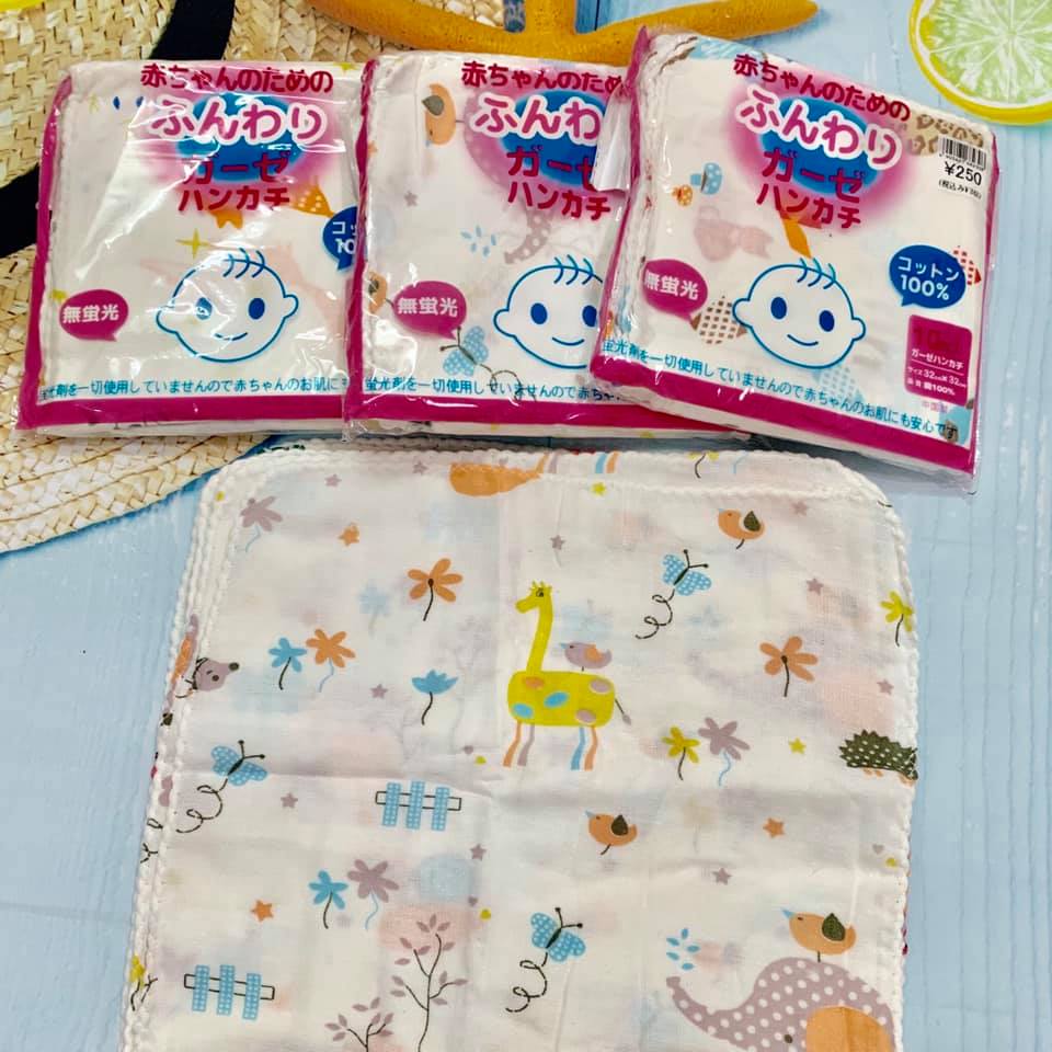 Bộ 10 chiếc Khăn sữa xuất Nhật cho bé