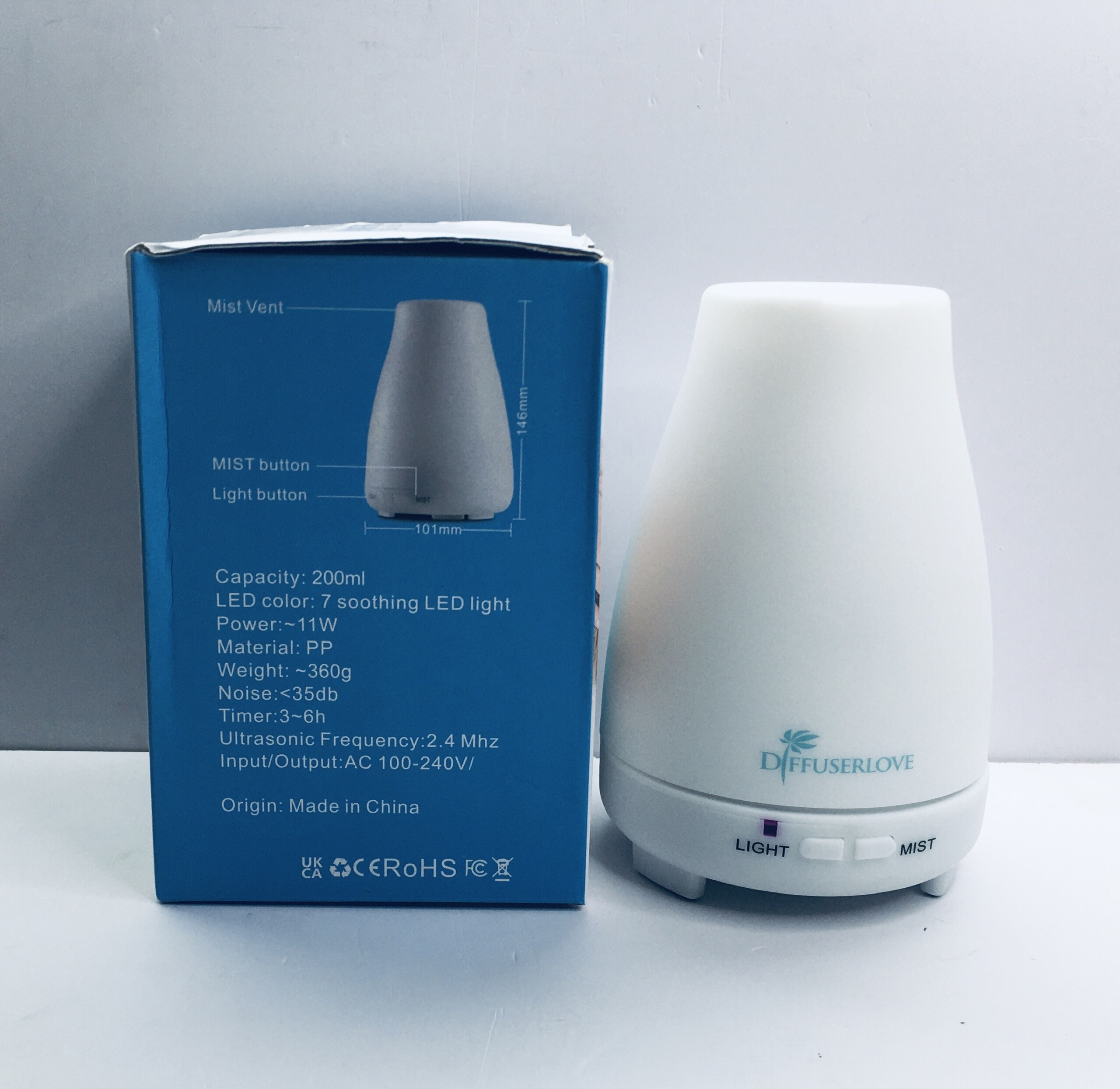 Máy Xông tinh dầu Aroma Diffuser có Remote điều khiển [Hàng Mỹ]