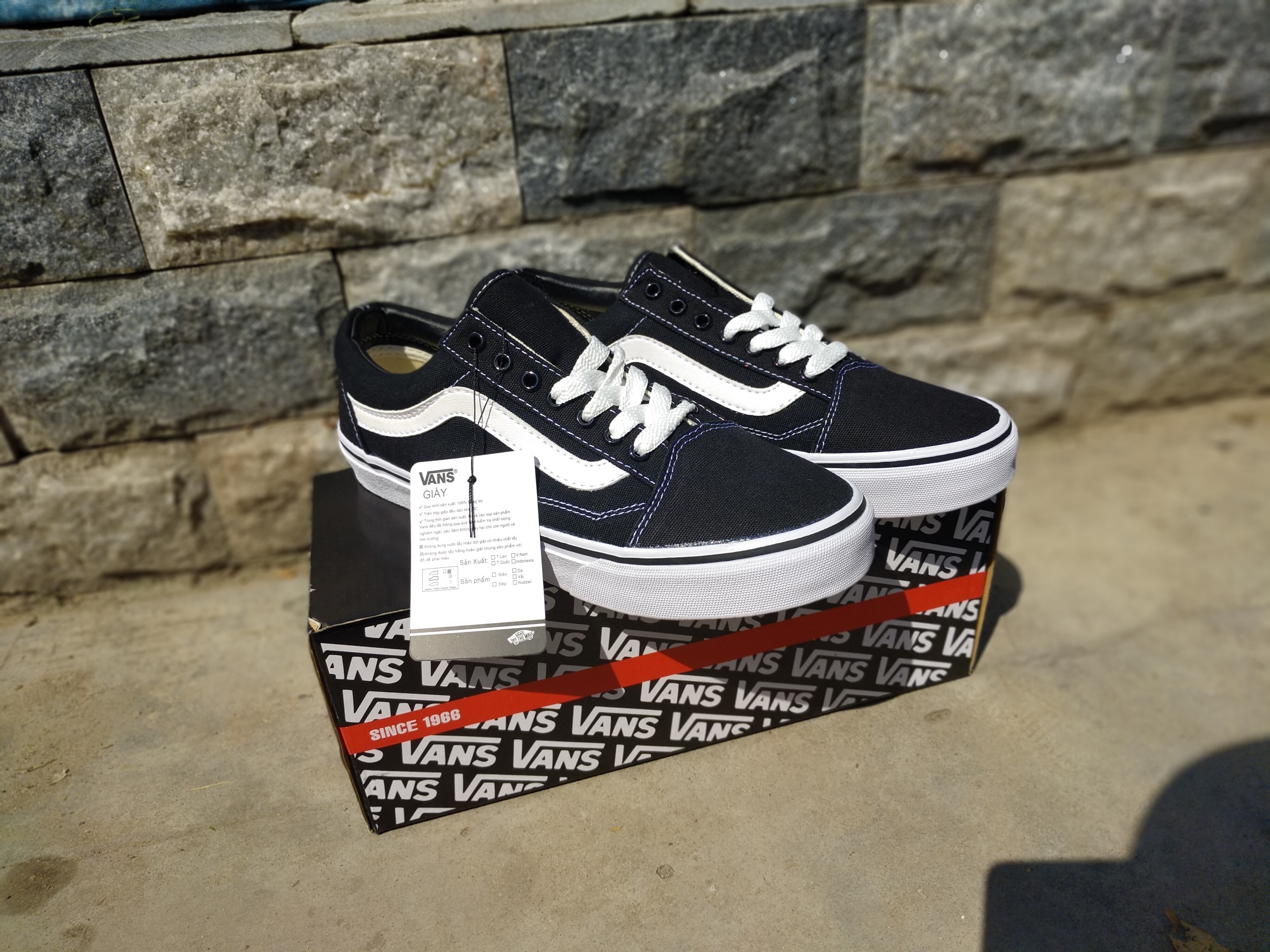 Giày thể thao sneaker nam nữ Vans Old Skool đen [ Tặng Box + Vớ ]