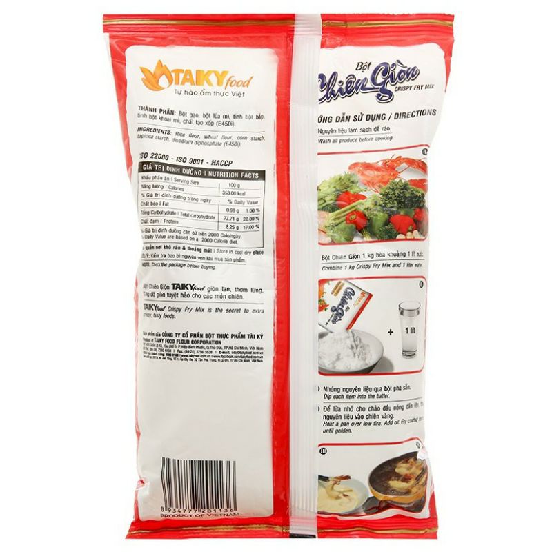 (GÓI LỚN 1KG)bột chiên giòn tài kí đỏ