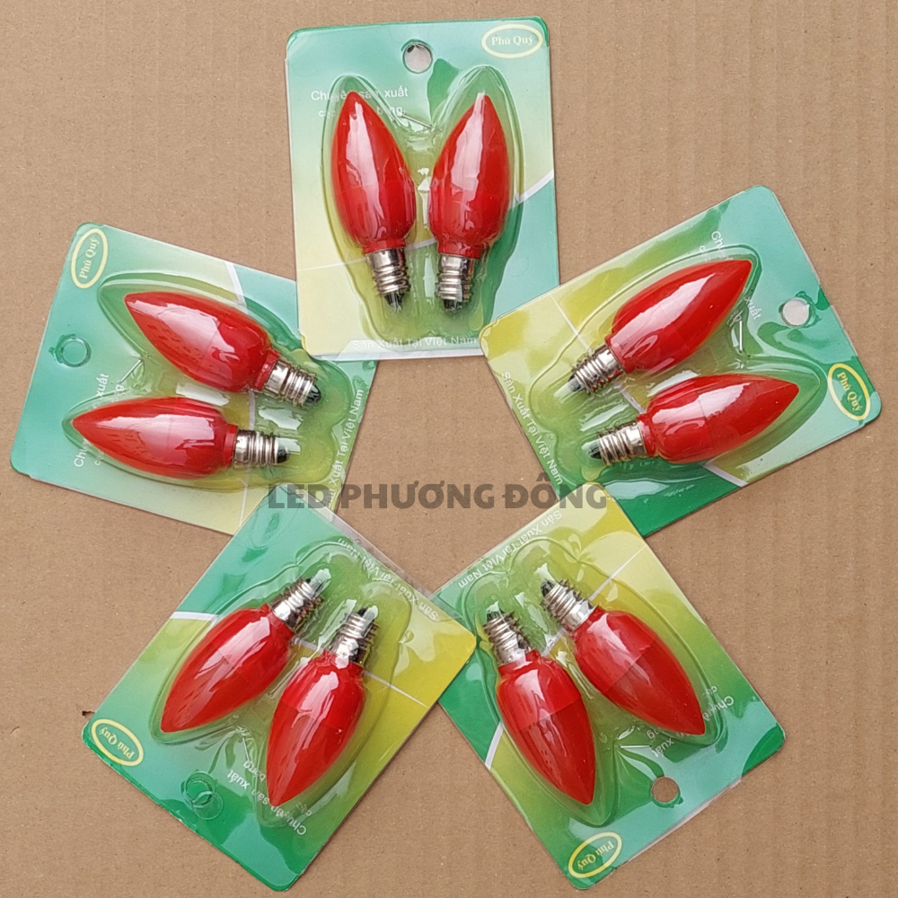 Cặp bóng đèn LED trái Ớt đèn Quả nhót cao cấp đuôi E12