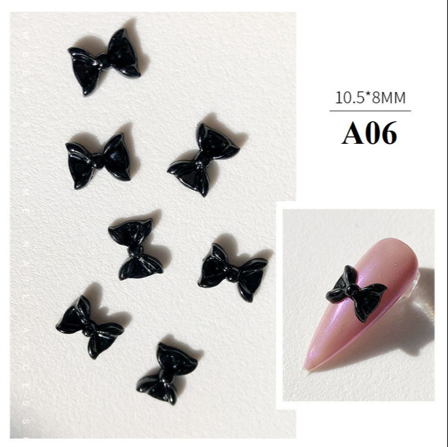 Set 10 Nơ Thạch đủ màu Pha Lê Trang Trí Móng  - ST209