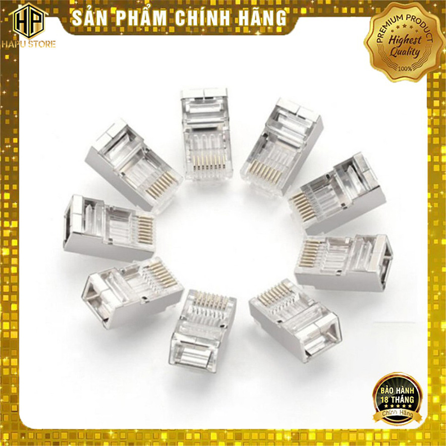 Túi 10 hạt mạng Ugreen 20333 chuẩn CAT6 bọc inox  - HapuStore