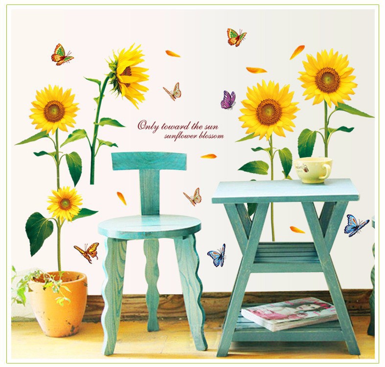 Decal dán tường Hoa hướng dương
