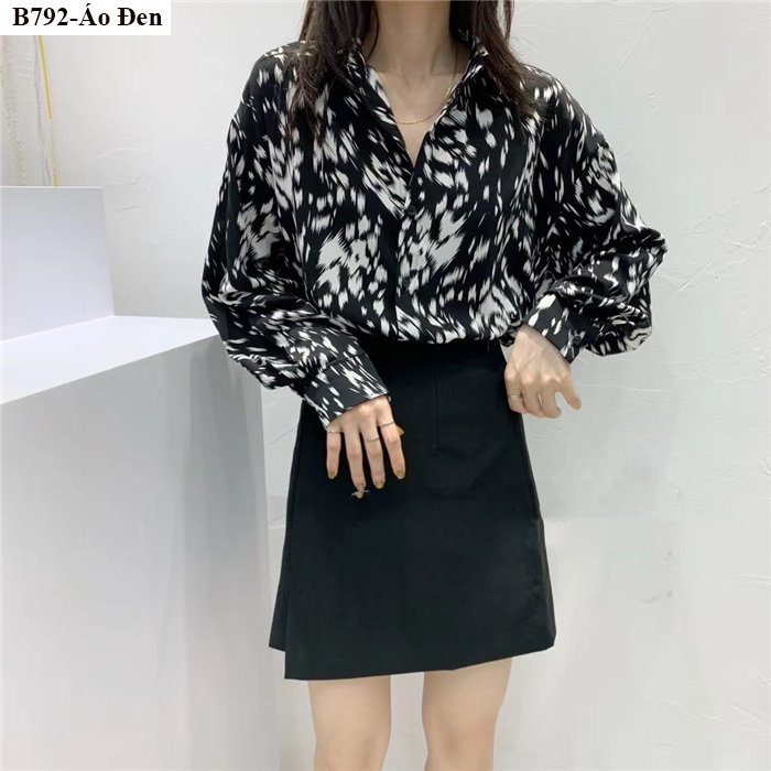 [HCM]B792- áo sơ mi họa tiết beo