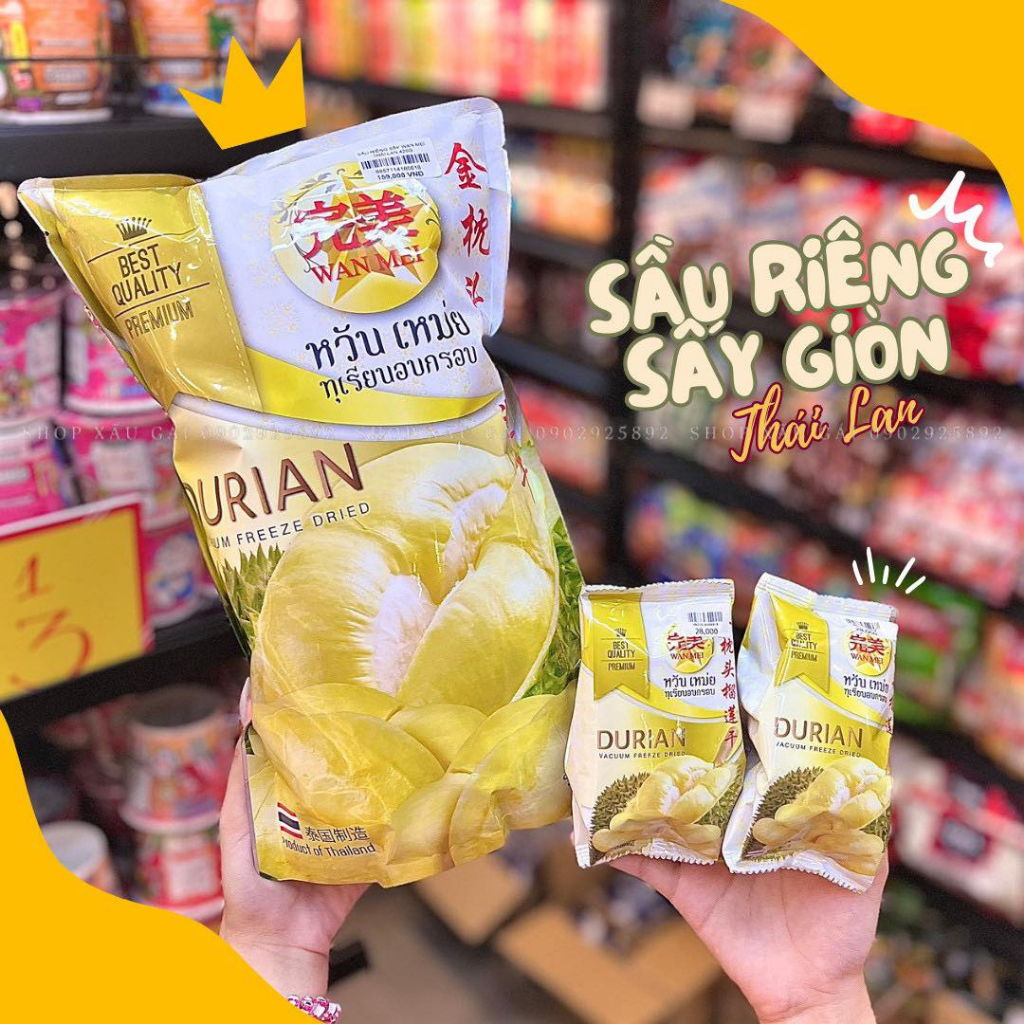 Sầu riêng sấy và trái Cây Sấy Thái Lan