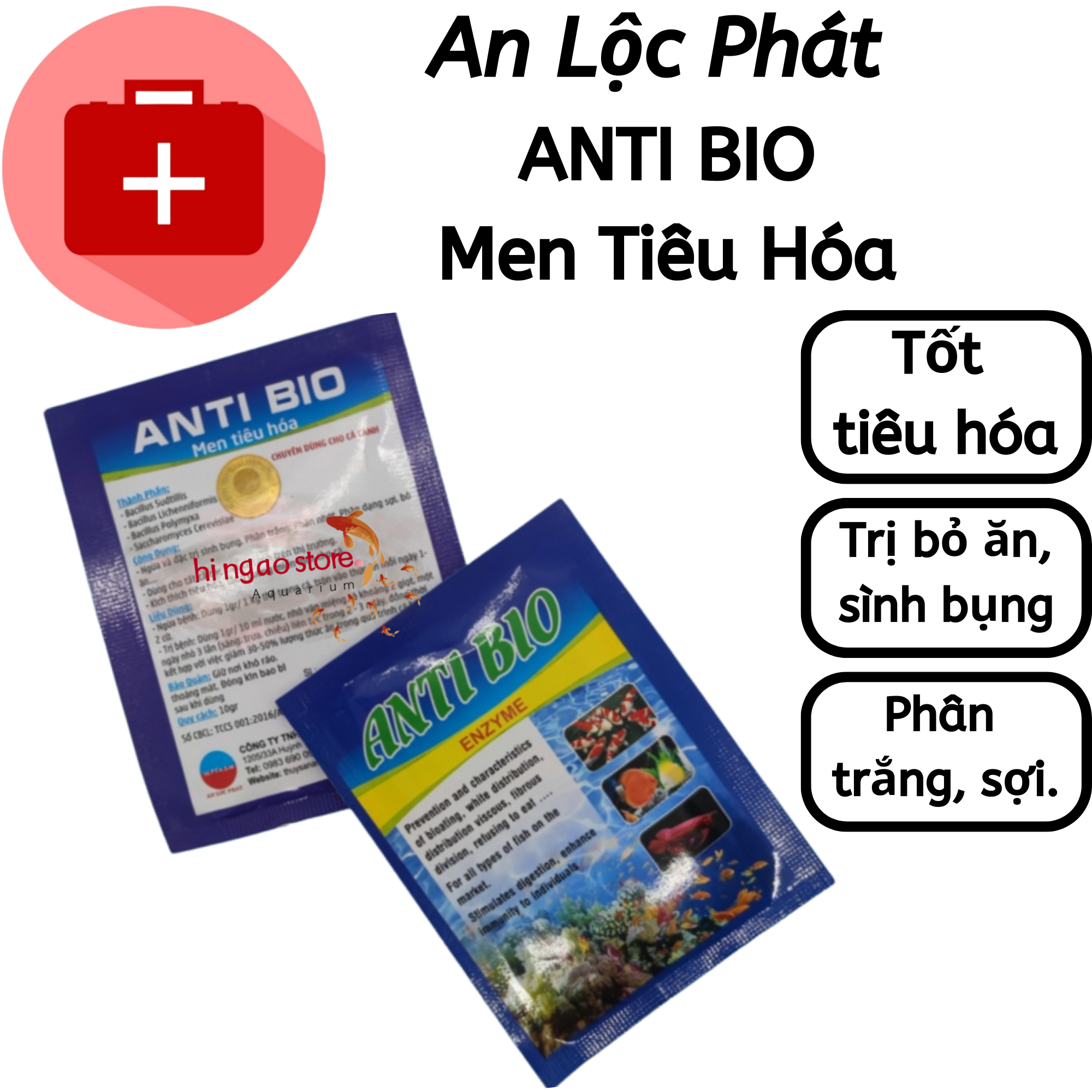 Men digestion anti bio for aquarium-An Loc transmitter products help fish health | hingaostore.