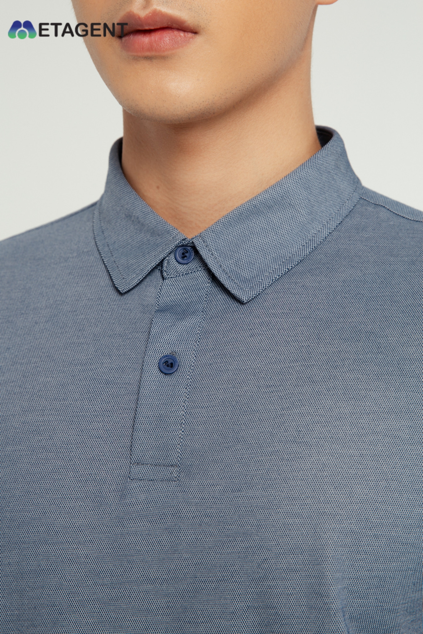 Áo Polo dáng regular fit thun trơn METAGENT MS 57E3413