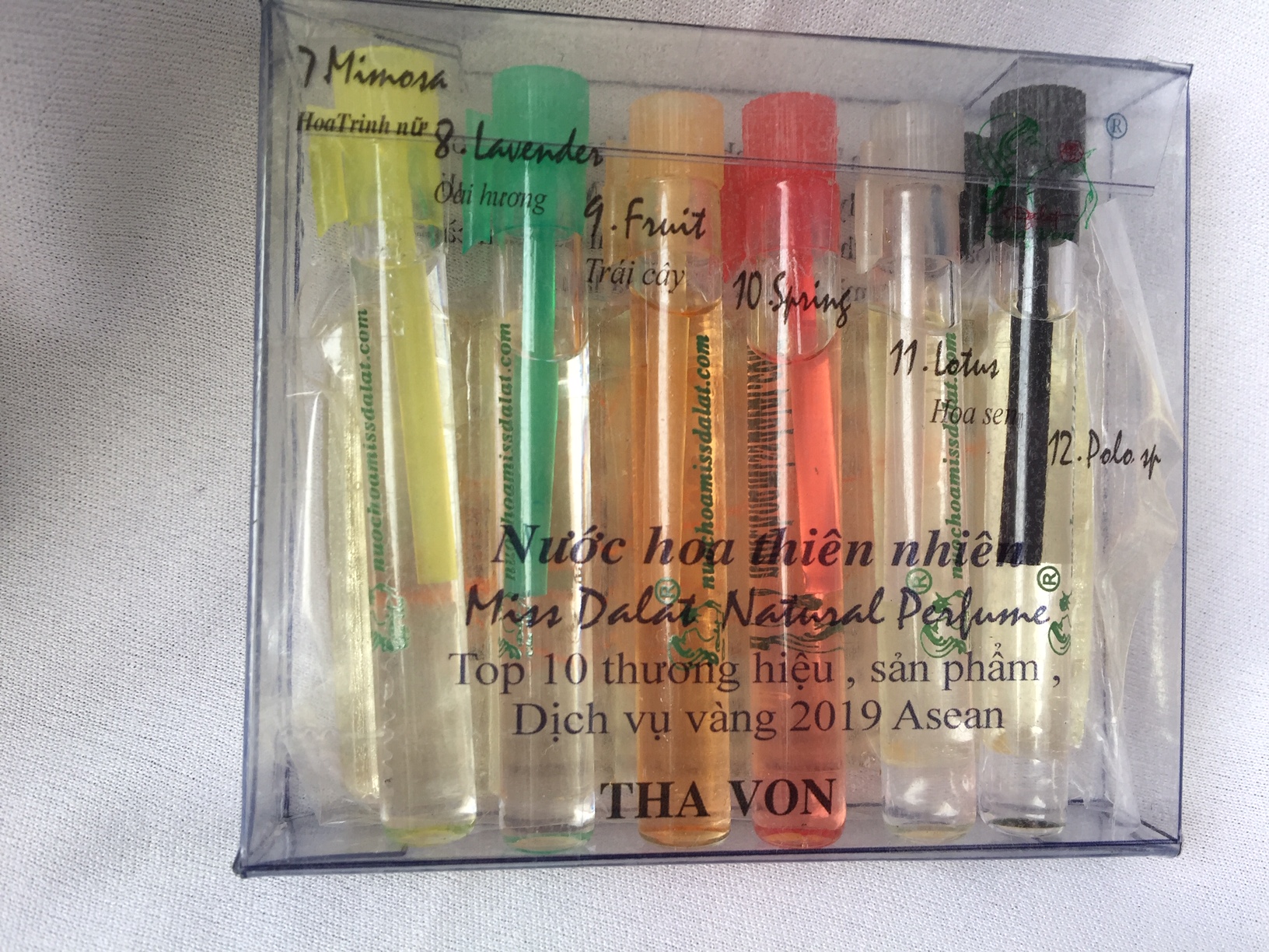 Hộp nước hoa 2 ml 6 mùi 2
