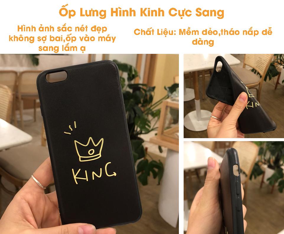 Ốp Lưng Hình Chữ KING Siêu Chất - Ốp Iphone Dẻo 6 6S 6Plus 6S Plus 7 Plus 8 Plus (OP070)