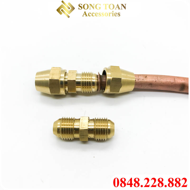 Đầu Nối Côn Lồi NPT, Đầu Nối Hai Đầu Côn Lồi Lắp Ống Đồng Phi 6 8 10 12 16 19mm - Thân Rời