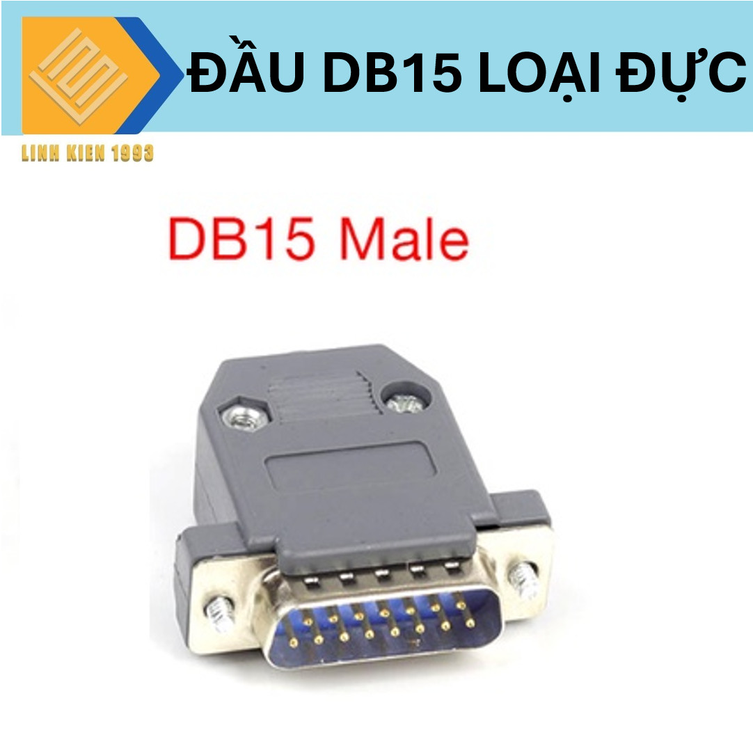 Đầu db15 loại đực có vỏ 2 hàng chân