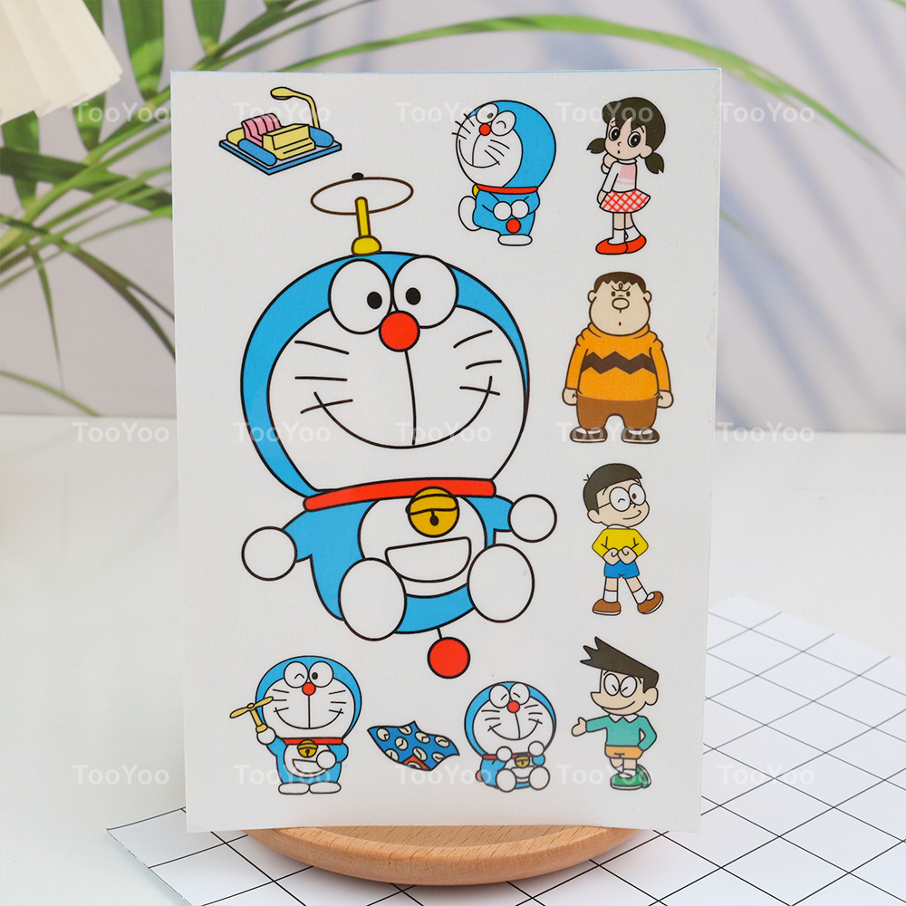 Hình xăm dán Tattoo Doraemon dạ quang dễ thương cute TooYoo BK00427 |  Lazada.vn