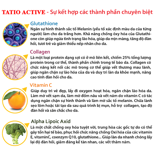 Viên Uống Trắng Da Tatiomax Tatio Active - 2065