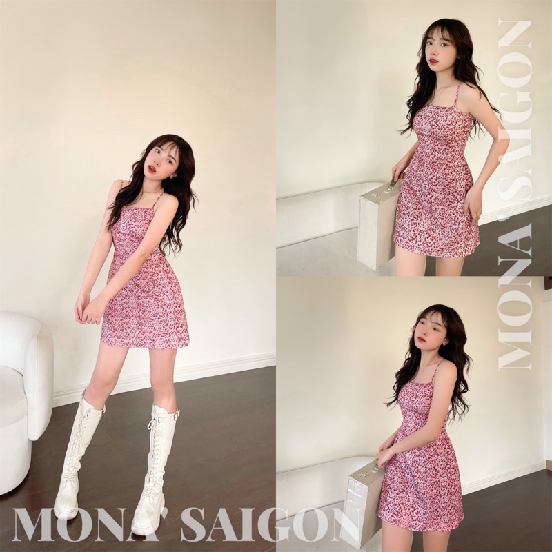 Đầm hai dây hoa nhí MONÁ - MOCHI