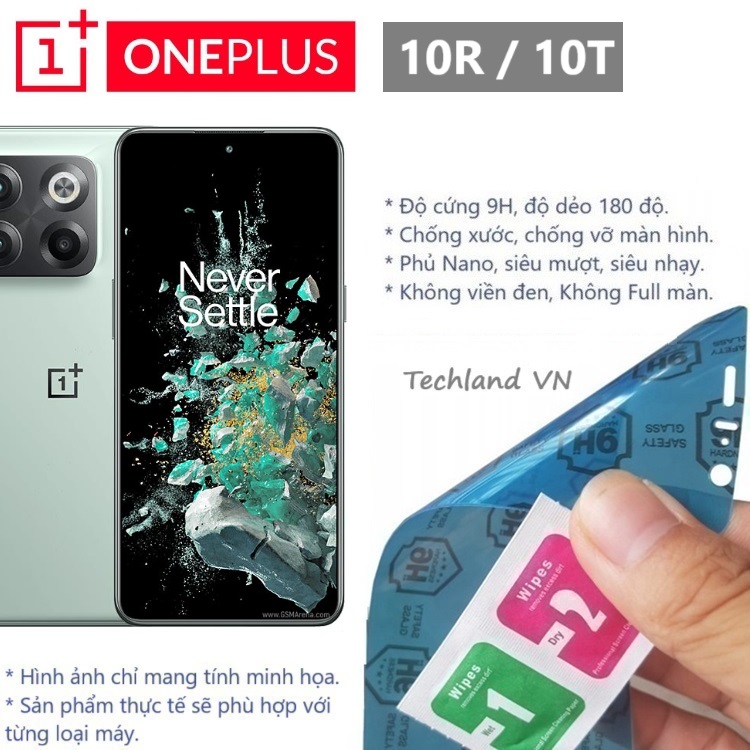 Cường Lực Phủ Nano Oneplus 10R / 10T - Trong Suốt, Không Full Màn, Không Viền Đen