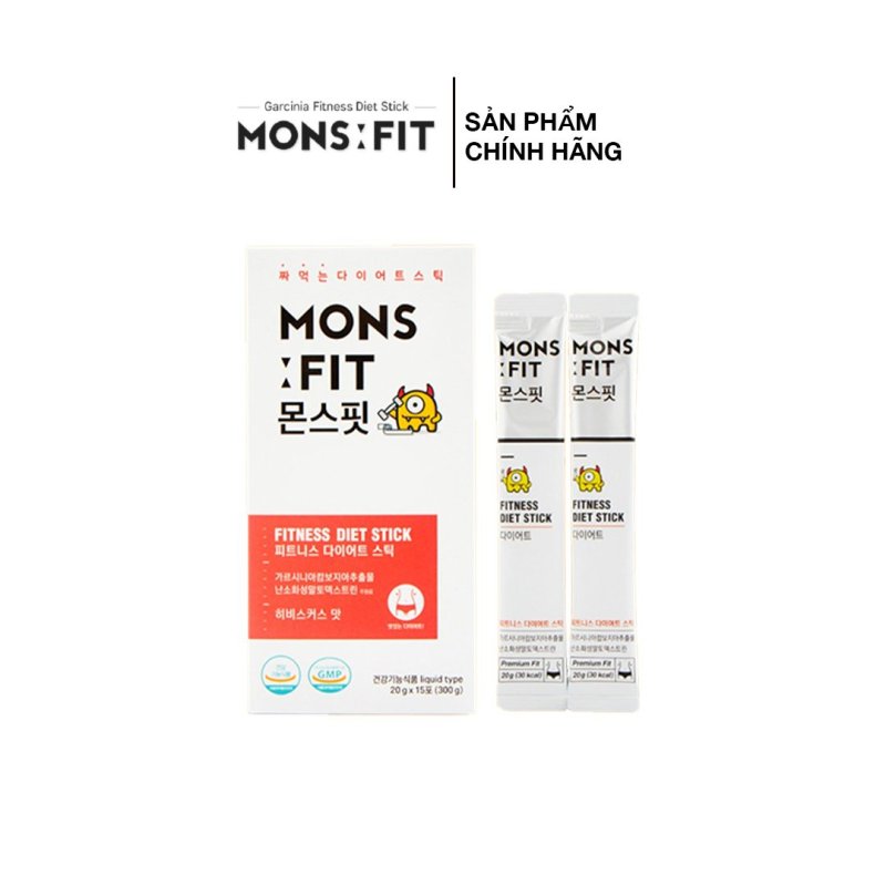 [DATE MỚI CHÍNH HÃNG TẠI HOA XINH] Giảm Cân Monsfit Fitness Diet Stick (HỘP/15 tuýp) - Nhập Khẩu Hàn Quốc nhập khẩu