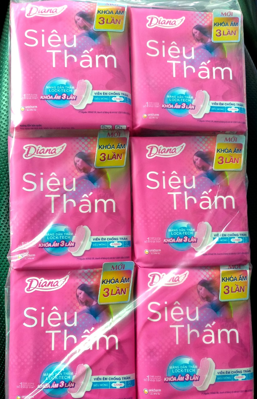 COMBO 6 GÓI DIANA SIÊU THẤM DÀY CÁNH 23CM