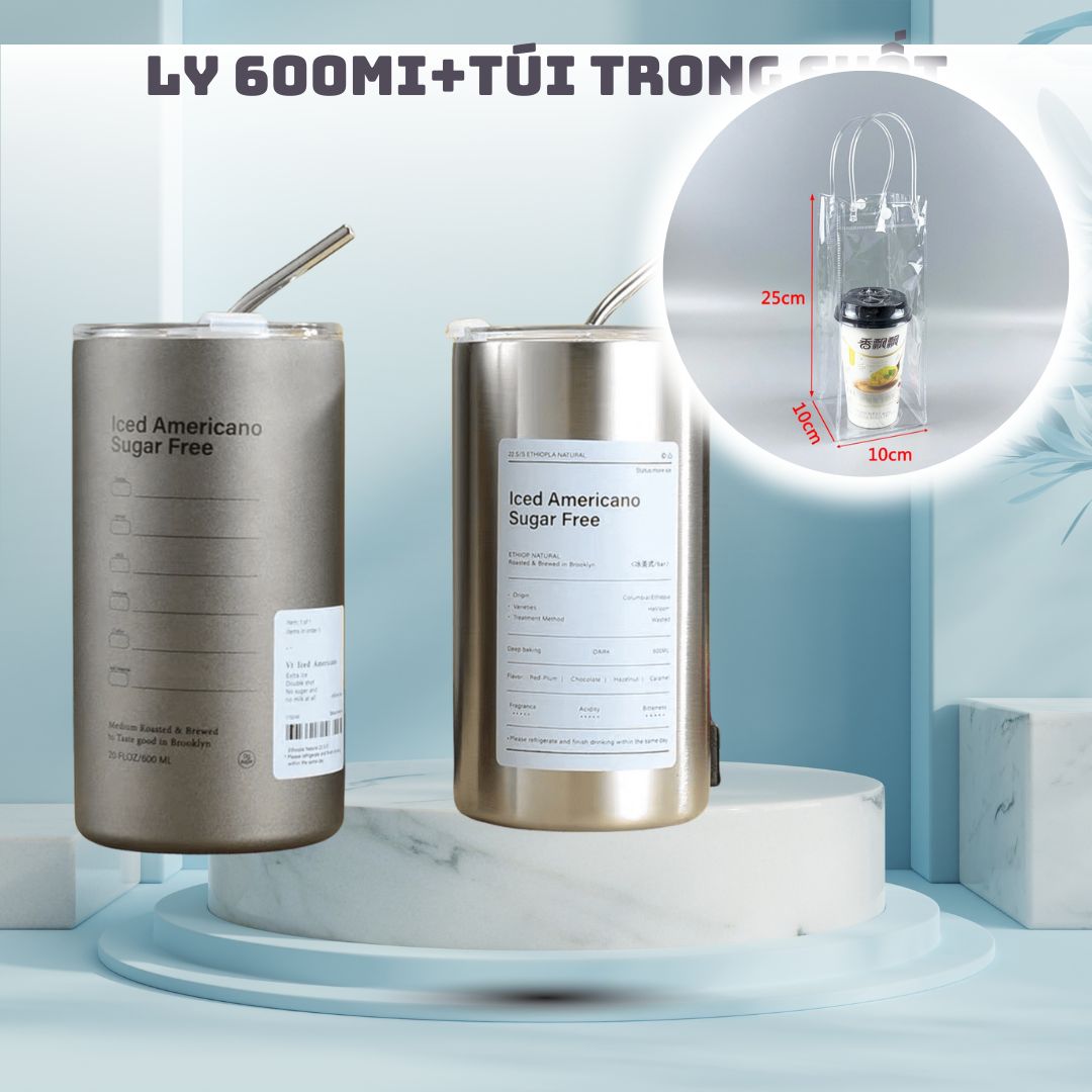 Ly giữ nhiệt Thái Lan 900ml Inox 304 Cao Cấp có nắp chống trào nước + Tặng kèm