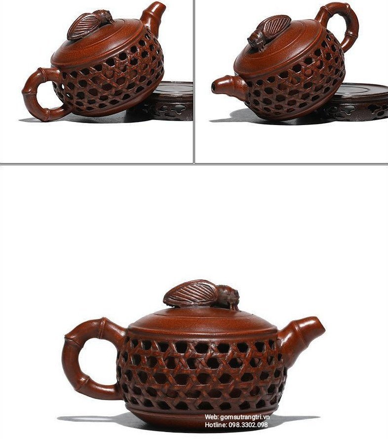 ẤM TỬ SA THỦ CÔNG 2 LỚP - TS009HĐ