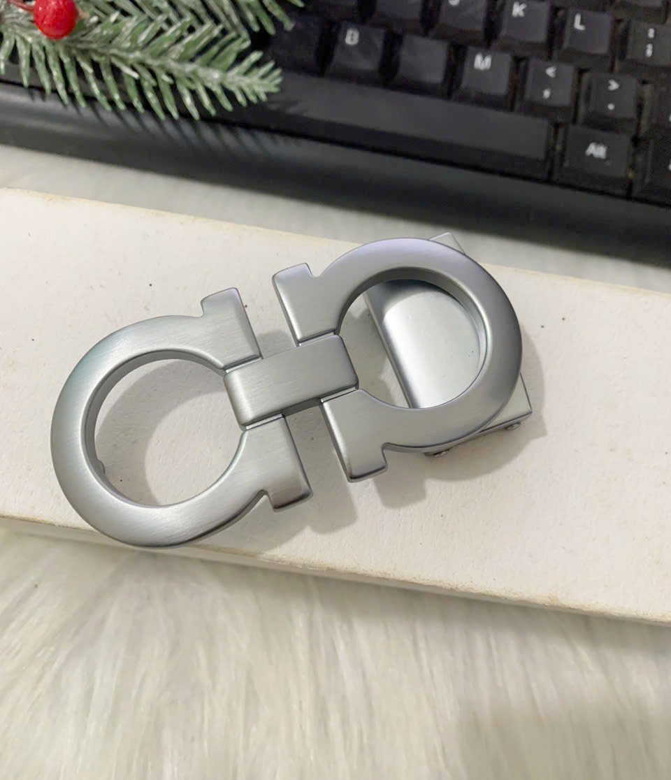 Mặt thắt lưng chữ A bấm lỗ cao cấp dùng cho dây 3,2cm