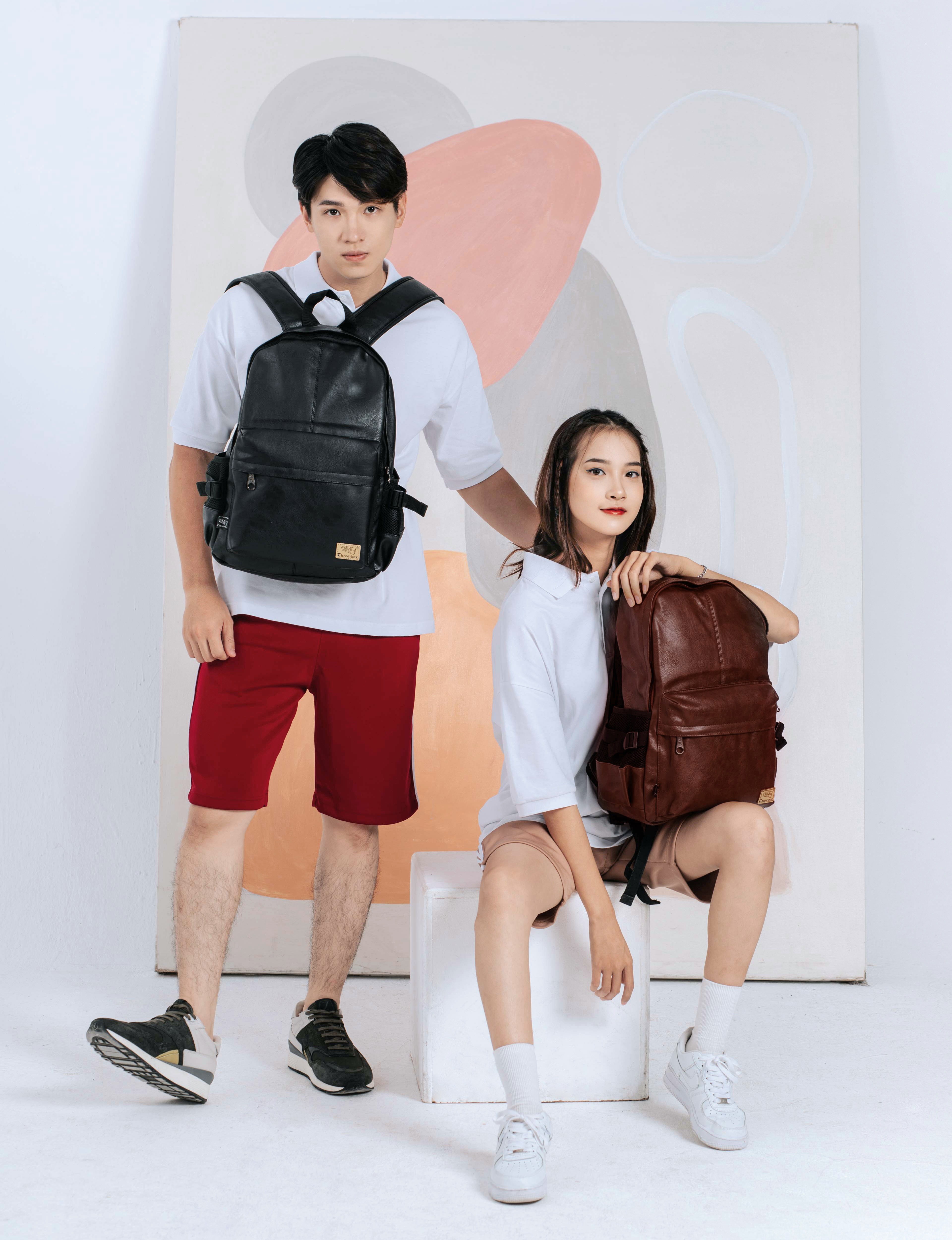 [BL3527] Balo da hàn quốc Unisex chống nước Three-box