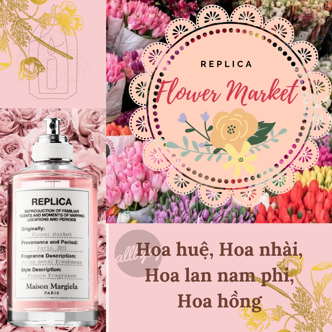 Allbyvy| mẫu thử nước hoa 10ml r e p l i c a flower market