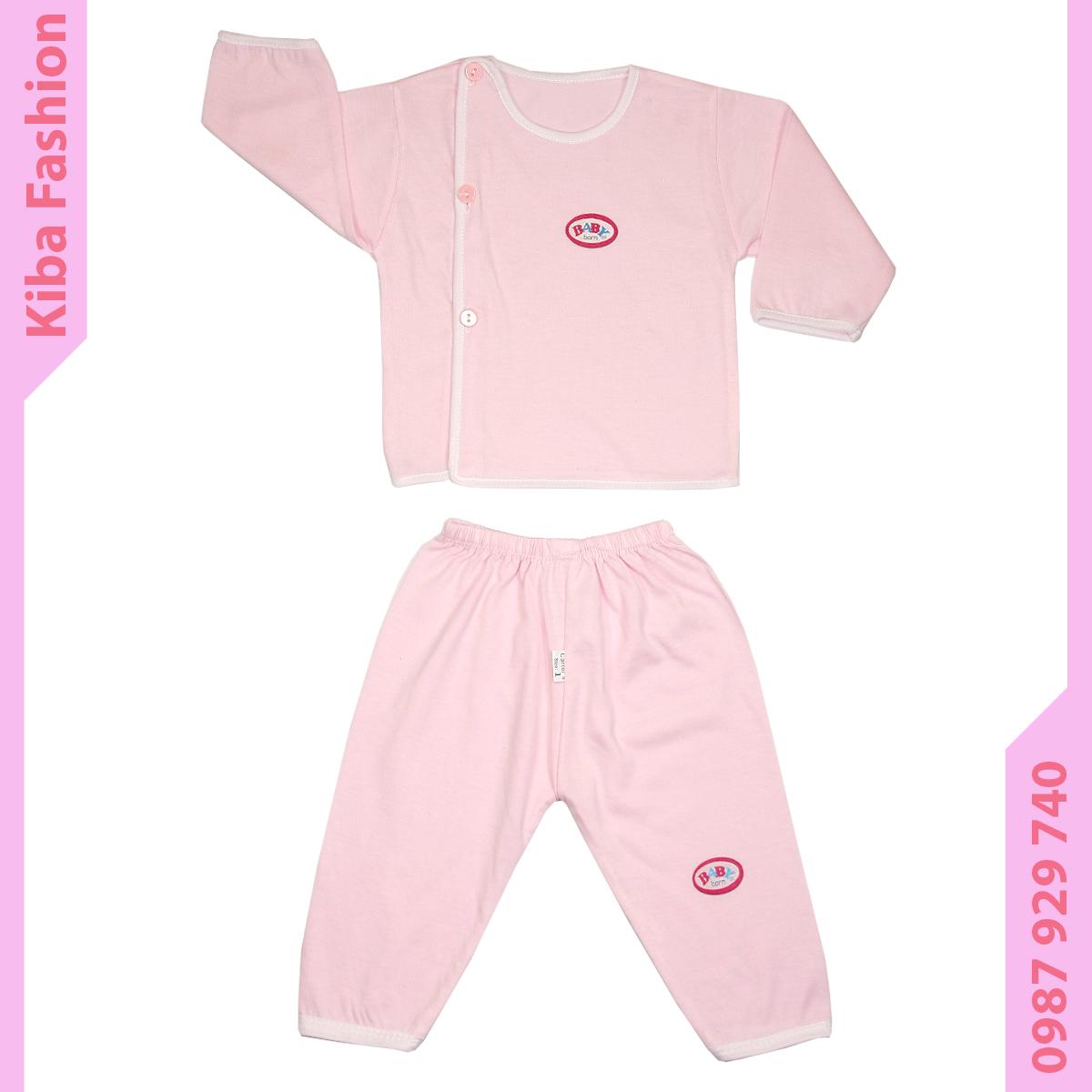 1 bộ sơ sinh dài tay baby màu hàng đẹp chất cotton mềm mịn an toàn cho bé sơ sinh - bdtm16 - đồ sơ sinh