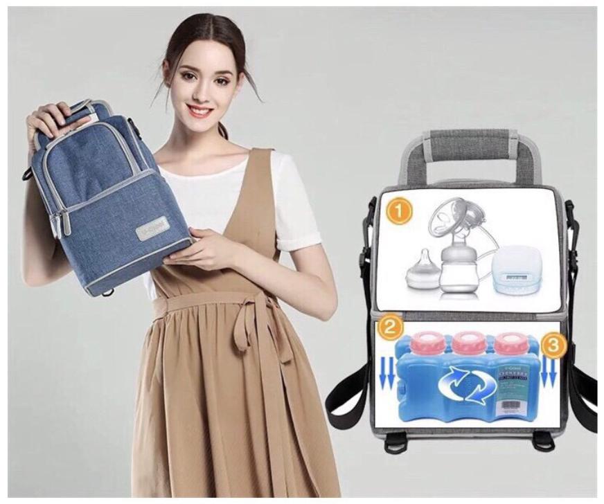 Balo bỉm sữa gấp gọn cho mẹ V-coool