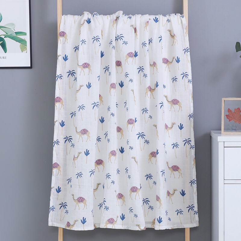 [Hoàn tiền 6%] Khăn xô đa năng quấn bé sơ sinh size to 1m2*1m2 𝐊𝟔𝟐