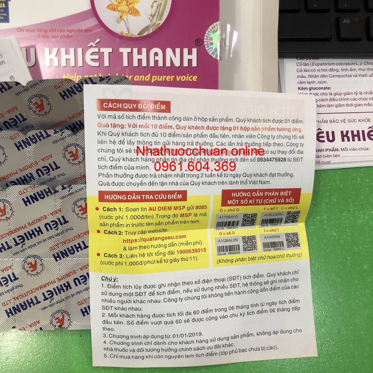 Tiêu Khiết Thanh ( Hộp 3 vỉ* 10 viên)