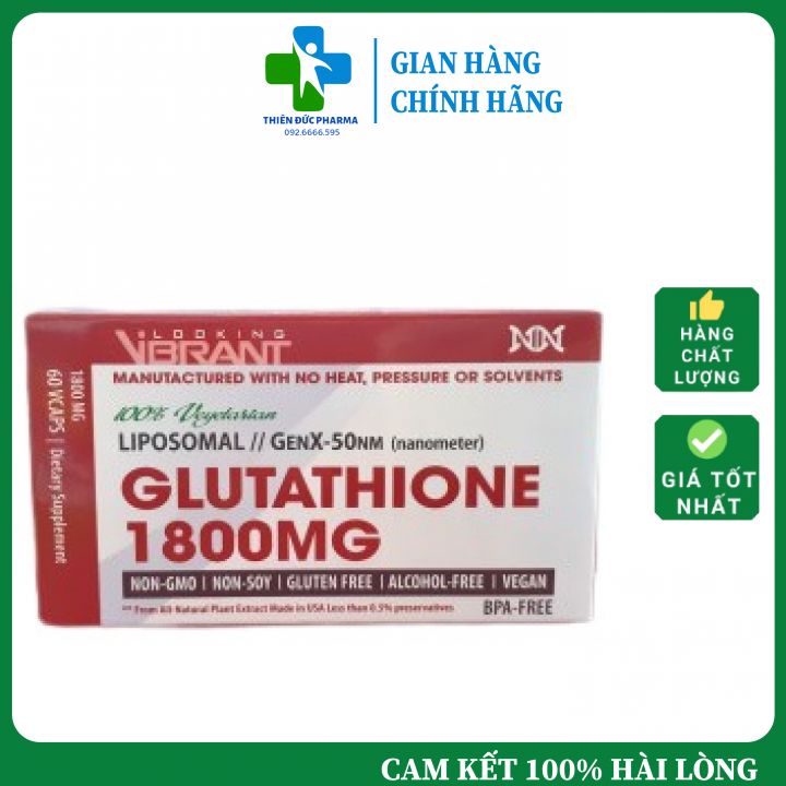 Viên Uống Glutathione 1800MG Thải Độc Tố, Mịn Da Trắng Hồng