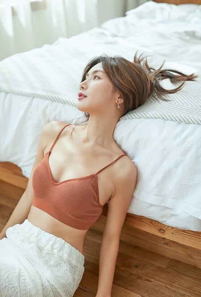 Áo Bra Len Tăm Sợi Mảnh, Hở Lưng Khoét Lưng Mút Mỏng 367