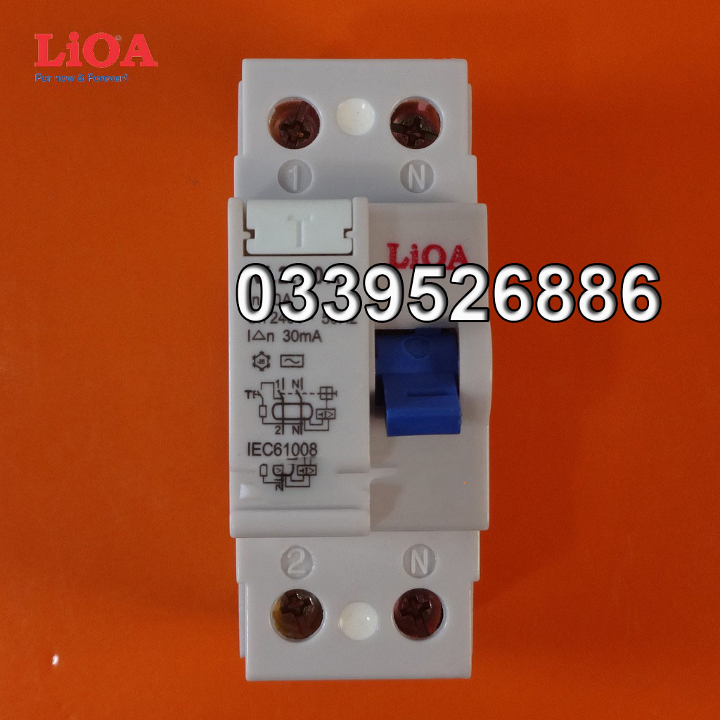 Cầu dao chống giật lioa 40a loại 2 cực