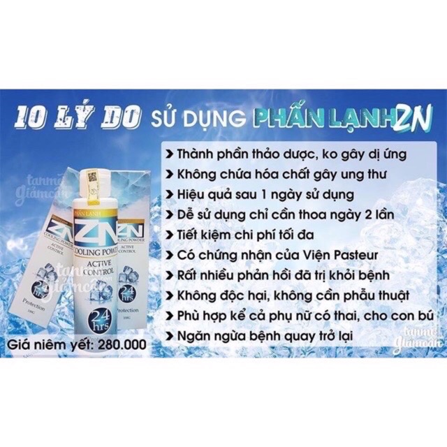 PHẤN LẠNH ZN 100gr