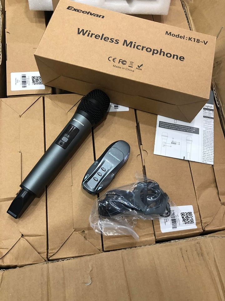 Mic Karaoke Không Dây Excelvan K18-V