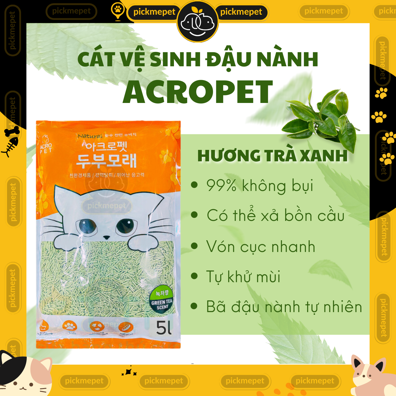 ACROPET SOY LITTER FOR CAT 5L – FOR CATS